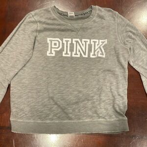 Pink grey crewneck